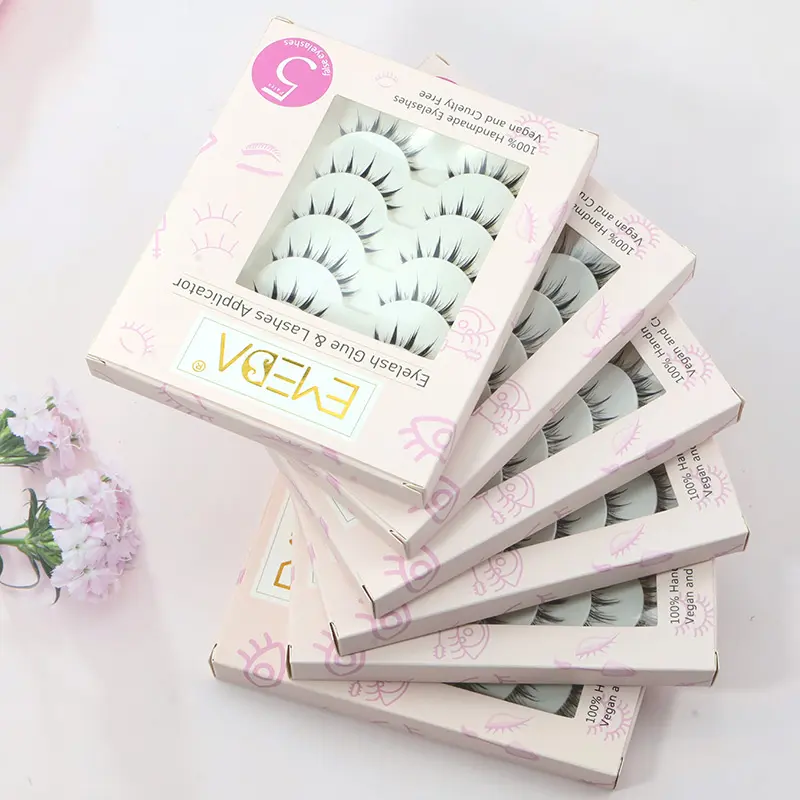 Clear band lashes Natural look effect Cruelty free  Soft transparent band Wholesale price
